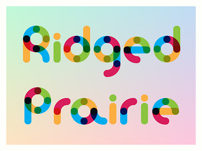 Ridged Prairie branding logo type playful school variable font wip