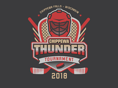 Chippewa Thunder 2018 Tourney Design apparel hockey screen print