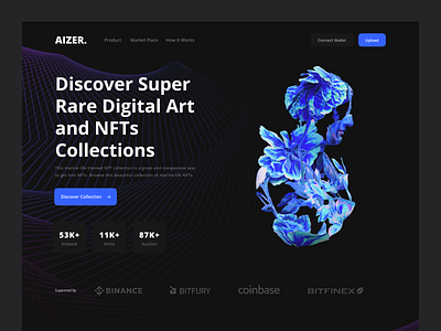 NFT Website Landing Page landingpage nft uidesign webdesign