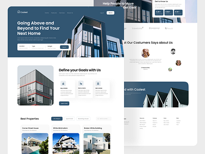 Real Estate Landing Page apartment home house landingpage realestate ui webdesign