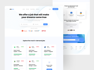 Get your dream job design findingjob hiring job jobs landingpage recruitment ui webdesign