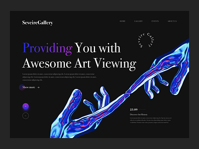 NFT Art Landing Page art bitcoin design landingpage money nft ui webdesign