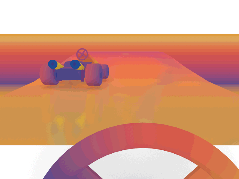 Out Of The Loop - Day 58 color gradient kart mario kart ootl out of the loop ramp videogame