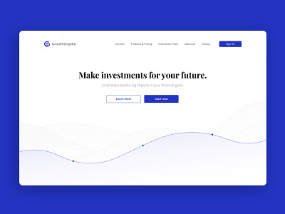 Financial Landing Page Concept