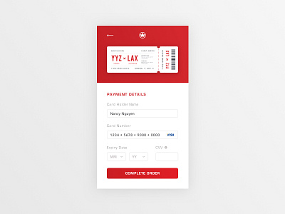 Daily UI #002 - Credit Card Checkout 002 checkout concept credit card dailyui form plane ticket travel ui ux web