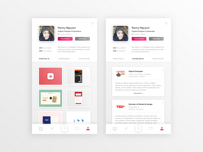 Daily UI #006 - User Profile 006 concept dailyui mobile portfolio profile resume social ui user ux web