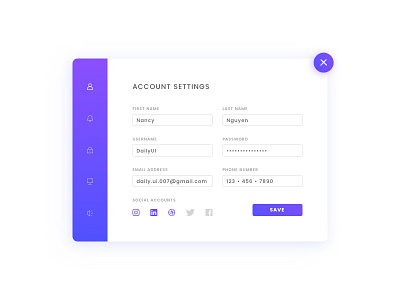 Daily UI #007 - Settings