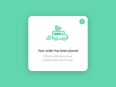 Daily UI #016 - Pop-Up/Overlay 016 confirmation dailyui delivery food overlay pizza pop up truck ui ux web