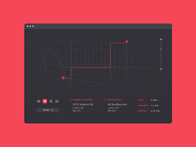 Daily UI #020 - Location Tracker 020 concept dailyui dark location map pin tracker travel ui ux web