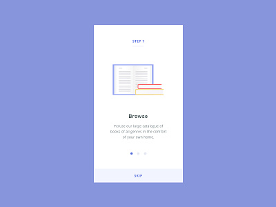 Daily UI #023 - Onboarding 023 books concept dailyui library login mobile onboarding reading ui ux web