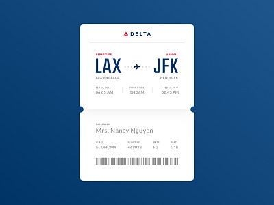 Daily UI #024 - Boarding Pass