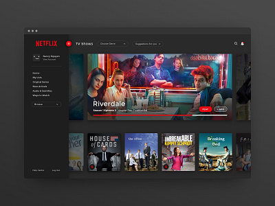 Daily UI #025 - TV App 025 concept dailyui dashboard desktop entertainment netflix tv app ui ux web