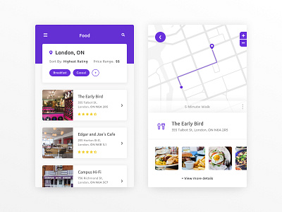 Daily UI #029 - Map 029 concept dailyui filter food location map material design mobile tags ui ux