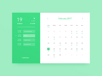 Daily UI #038 - Calendar