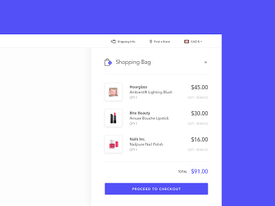 Daily UI #058 - Shopping Cart 058 cart bag checkout concept dailyui ecommerce purchase shopping ui ux web