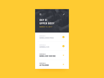 Daily UI #062 - Workout of the Day 062 concept dailyui exercise fitness list mobile schedule tracker ui ux workout