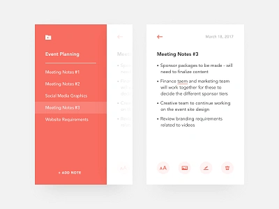 Daily UI #065 - Notes Widget 065 building concept dailyui edit mobile notes type ui ux widget