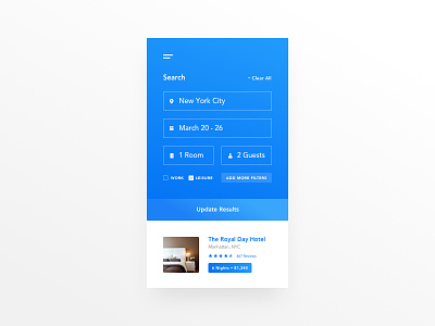 Daily UI #067 - Hotel Booking 067 concept dailyui filters form hotel booking mobile reservation search ui ux vacation