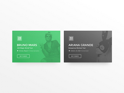 Daily UI #070 - Event Listing 070 card concept dailyui event listing module music purchase ticket ui ux web