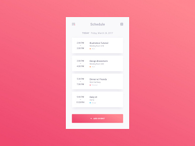 Daily UI #071 - Schedule