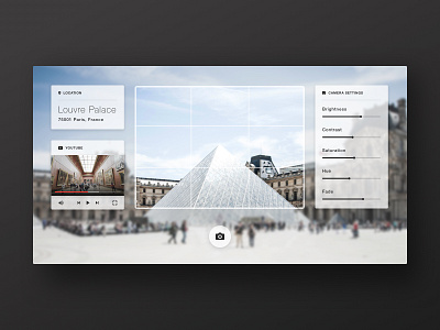 Daily UI #073 - Virtual Reality 073 camera settings concept dailyui location ui ux video player virtual reality vr ar web