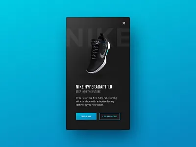 Daily UI #075 - Pre-Order 075 concept dailyui e commerce mobile nike pop up pre order product purchase shoes ui ux