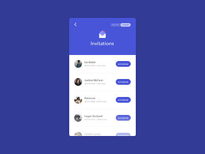 Daily UI #078 - Pending Invitations