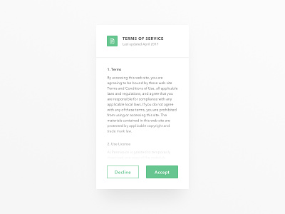 Daily UI #089 - Terms of Service 089 accept decline concept contract dailyui mobile privacy policy terms of service ui ux
