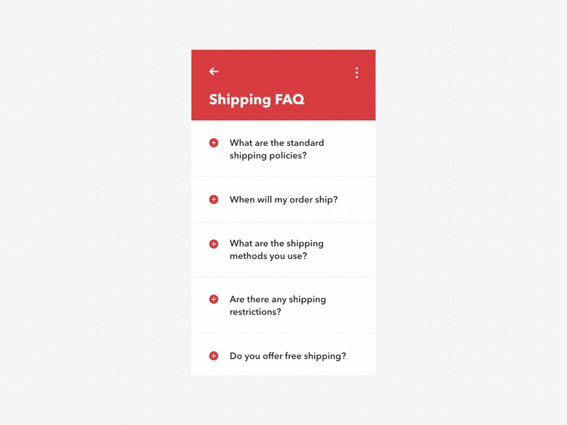 Daily UI #092 - FAQ 092 accordion concept dailyui expandable faq frequently asked questions mobile principle for mac scroll ui ux