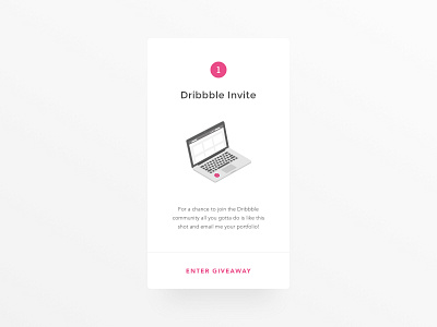 Daily UI #097 - Giveaway (Dribbble Invite) 097 concept dailyui dribbble enter giveaway illustration invite laptop mobile ui ux win