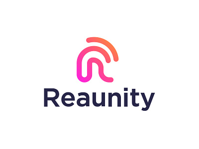 Reaunity logo design - Letter R + Wifi logomark abstract logo app icon logo brand identity branding branding agency design gradient logo graphic design letter r letter r logo logo logo design logo folio logo trend 2022 modern logo monogram logo symbol wifi