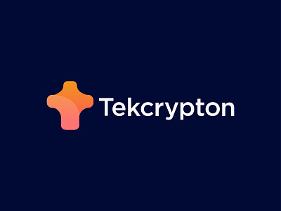 Tekcrypton Logo Mark. Letter T+Cryptocurrency Modern Logo Design abstract logo app icon logo brand agency brand identity branding colorful logo crypto logo cryptocurrency logo design gradient logo graphic design letter t logo logo logo design logo folio 2022 logo trend 2022 minimal logo modern logo technology logo template