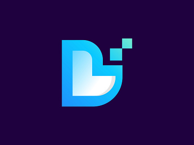 Letter B + (Negative Space L) Technology Logo Design.