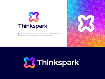 Thinkspark Logo Mark. Letter ( X + Spark) Icon Design