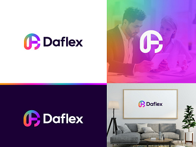 Daflex logo concept. Modern logo / logo mark / creative logo abc abstract logo brand identity branding d logo design gradient logo graphic design letter d logo letter da logo letter logo logo logo collection logo design logo folio 2022 logo trend 2022 minimal logo modern logo monogram symbol