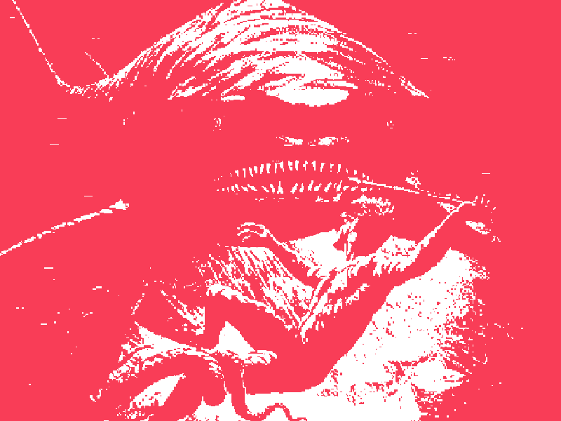 Hunting for Shark adventure coral great white deep sea underwater diving fishing shark pixelated pixel art illustration pixel