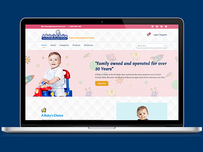 A Baby's Choice e-commerce website development laravel development laravel web development services website design