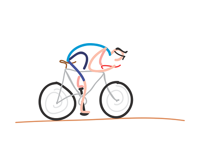 Rider bike draw fix fixie illustrations line ride