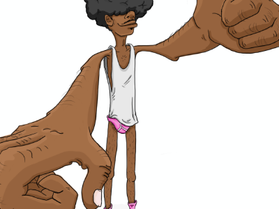 Stay cool afro big big hands hands illustration underwear