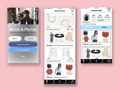 Brick & Portal design graphics shopping ux