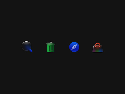 Icon bag browser cart delete explore search trash