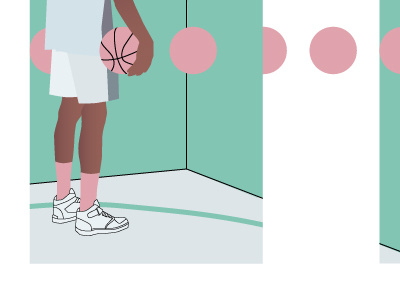 Pink Baskets basketball illustration pink shoes