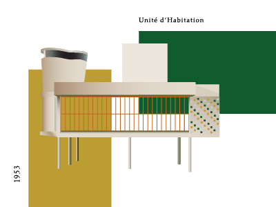 Building Dribble 03 1953 architecture history of industrial design le corbusier unite d habitation