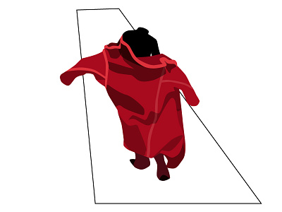 Crimson Runway coat fashion fur game of thrones illustration runway