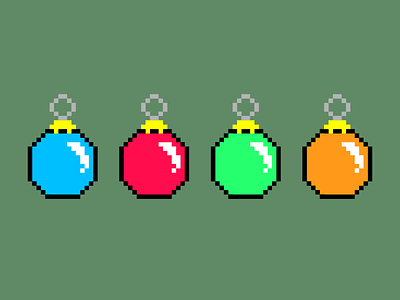 8-bit Ornaments! 8 bit bit christmas design fun holidays ornaments retro
