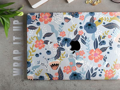 Mockup Wrap design for MacBook