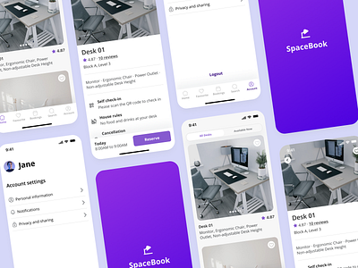 Book a desk! 🖥 app design ui