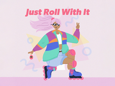 Roll With It illustration illustrator typography