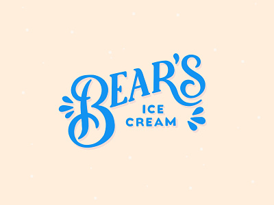 Bear's Ice Cream bear brand identity branding dailylogochallenge design illustration illustrator lettering logo logotype typography