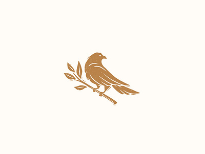 Bird on a branch animal art branding design icon illustration illustrator process procreate procreateapp vector